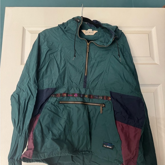L.L. Bean Teal and Purple Windbreaker - Picture 1 of 5